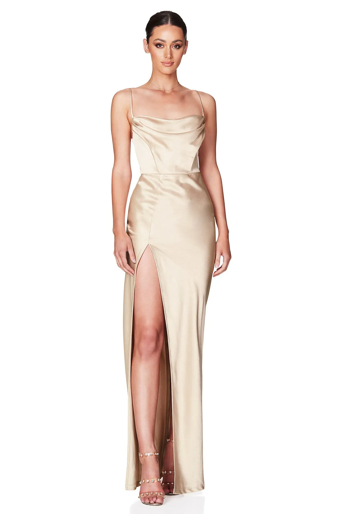 FINAL SALE: Dream Draped Gown Nude by Nookie