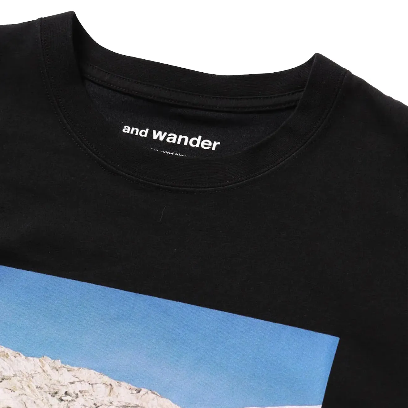 Flash Sale! And Wander Gracier Printed T-Shirt Black  Last Chance!