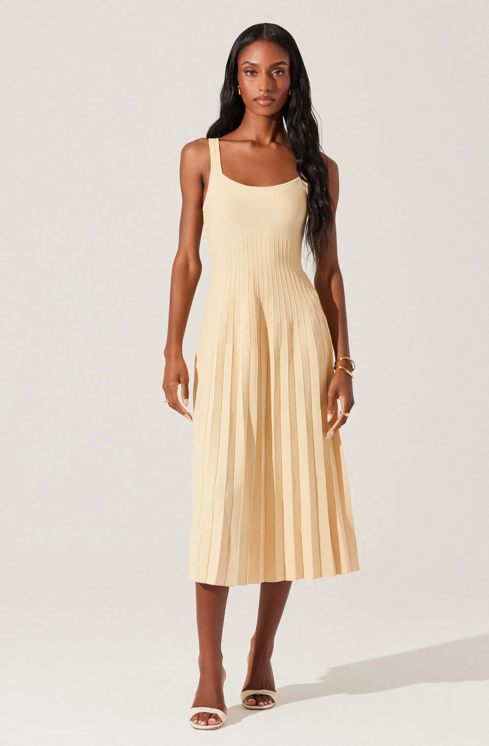 Flash Sale! Aylin Pleated Midi Sweater Dress  Last Chance!