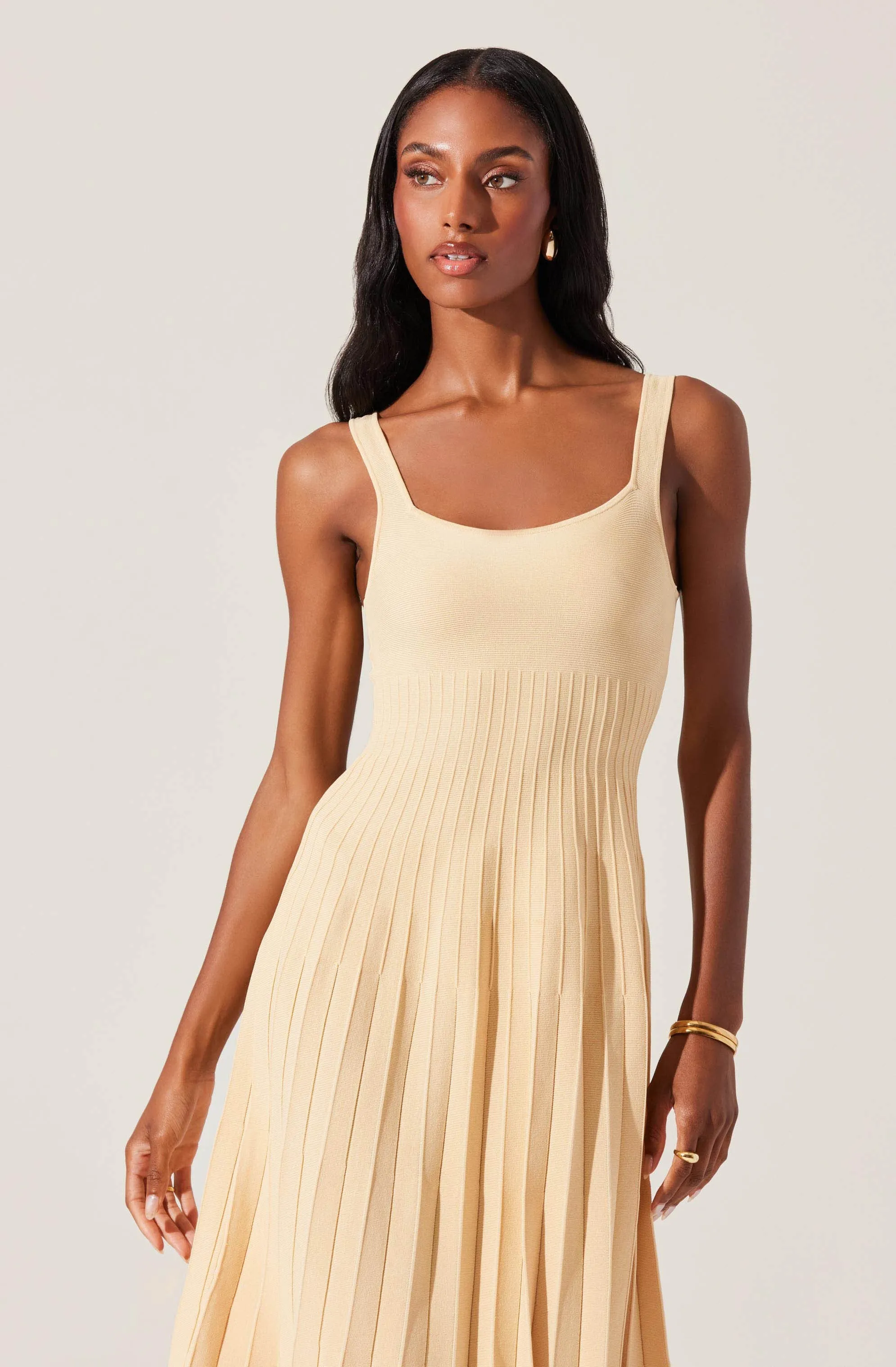 Flash Sale! Aylin Pleated Midi Sweater Dress  Last Chance!