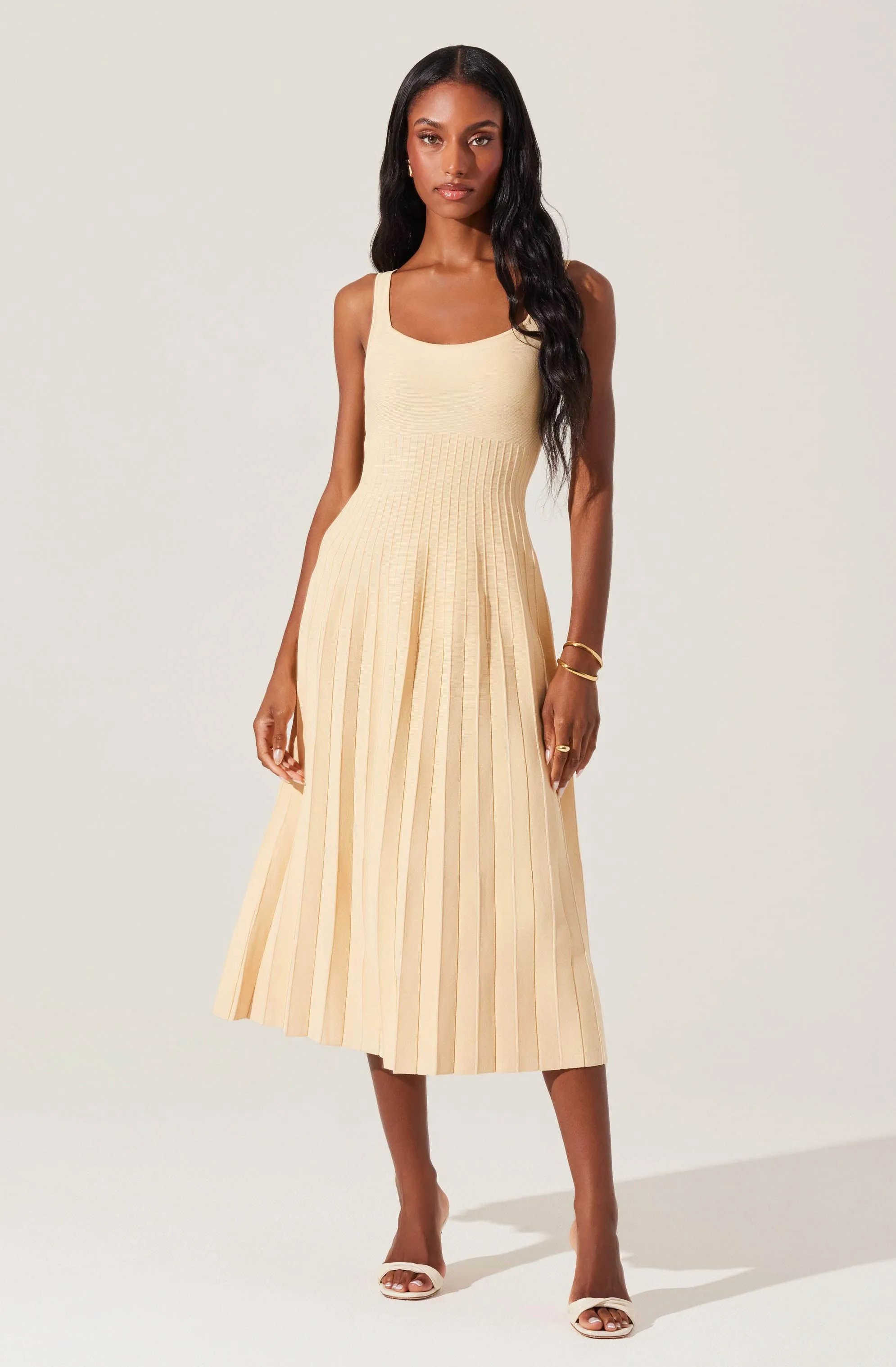 Flash Sale! Aylin Pleated Midi Sweater Dress  Last Chance!
