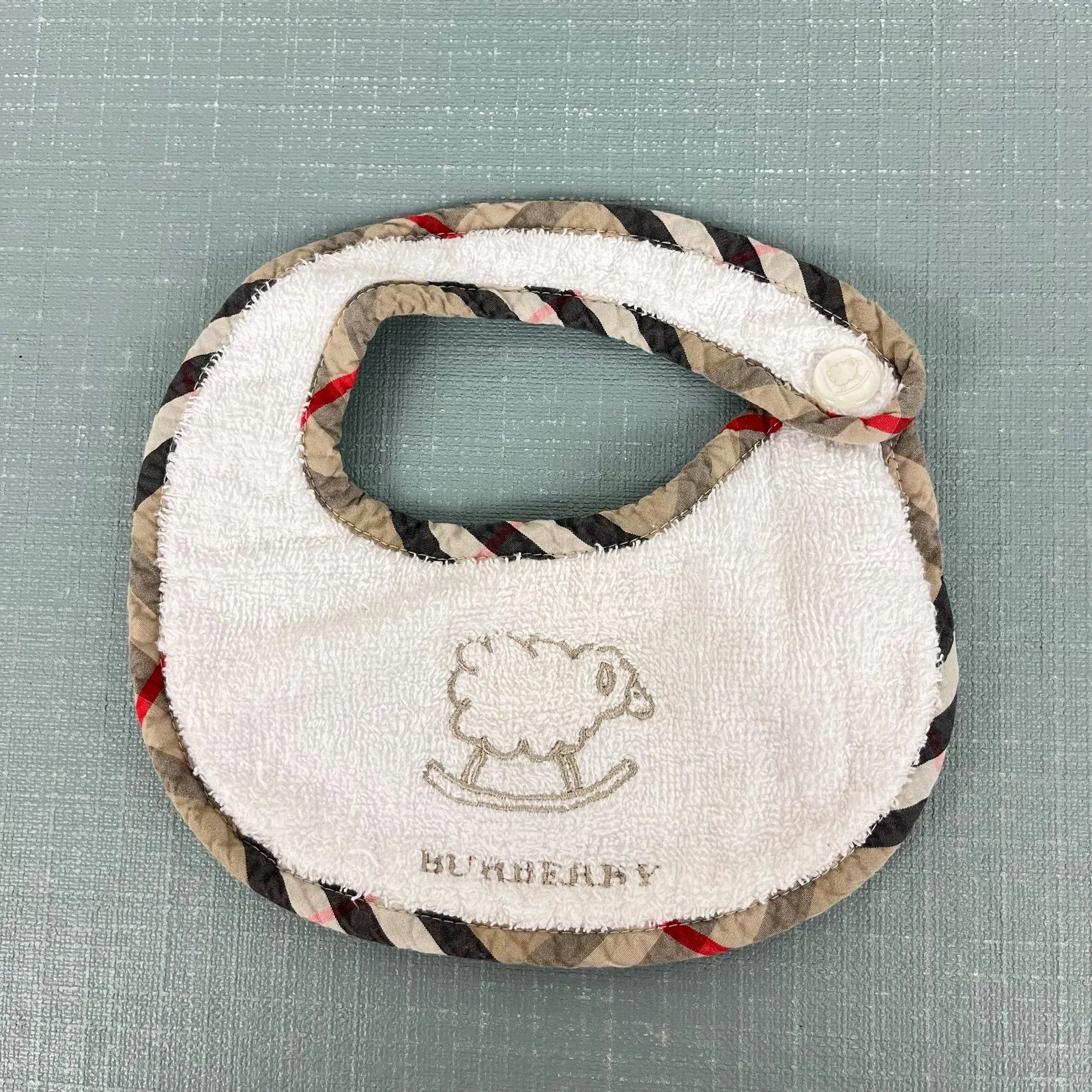 Flash Sale Burberry Baby White Footie & Bib Set 6 Months  Ends Soon!