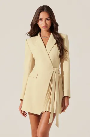 Flash Sale Kesari Pleated Blazer Wrap Dress  Limited Availability!