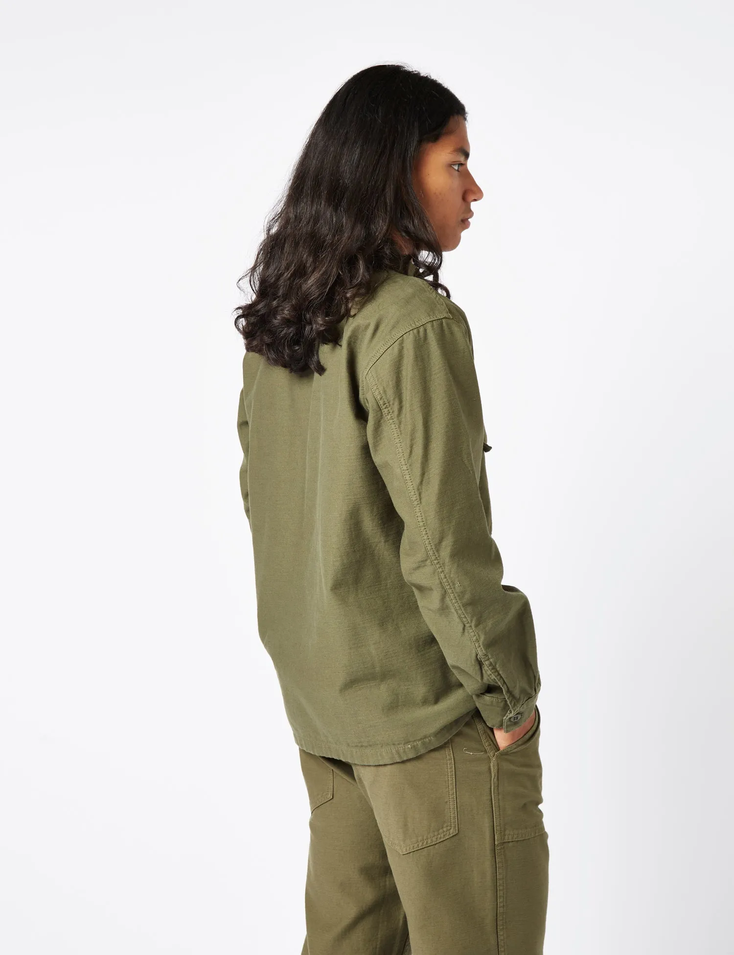 Flash Sale! Stan Ray CPO Shirt (Sateen) - Olive Green  Almost Gone!