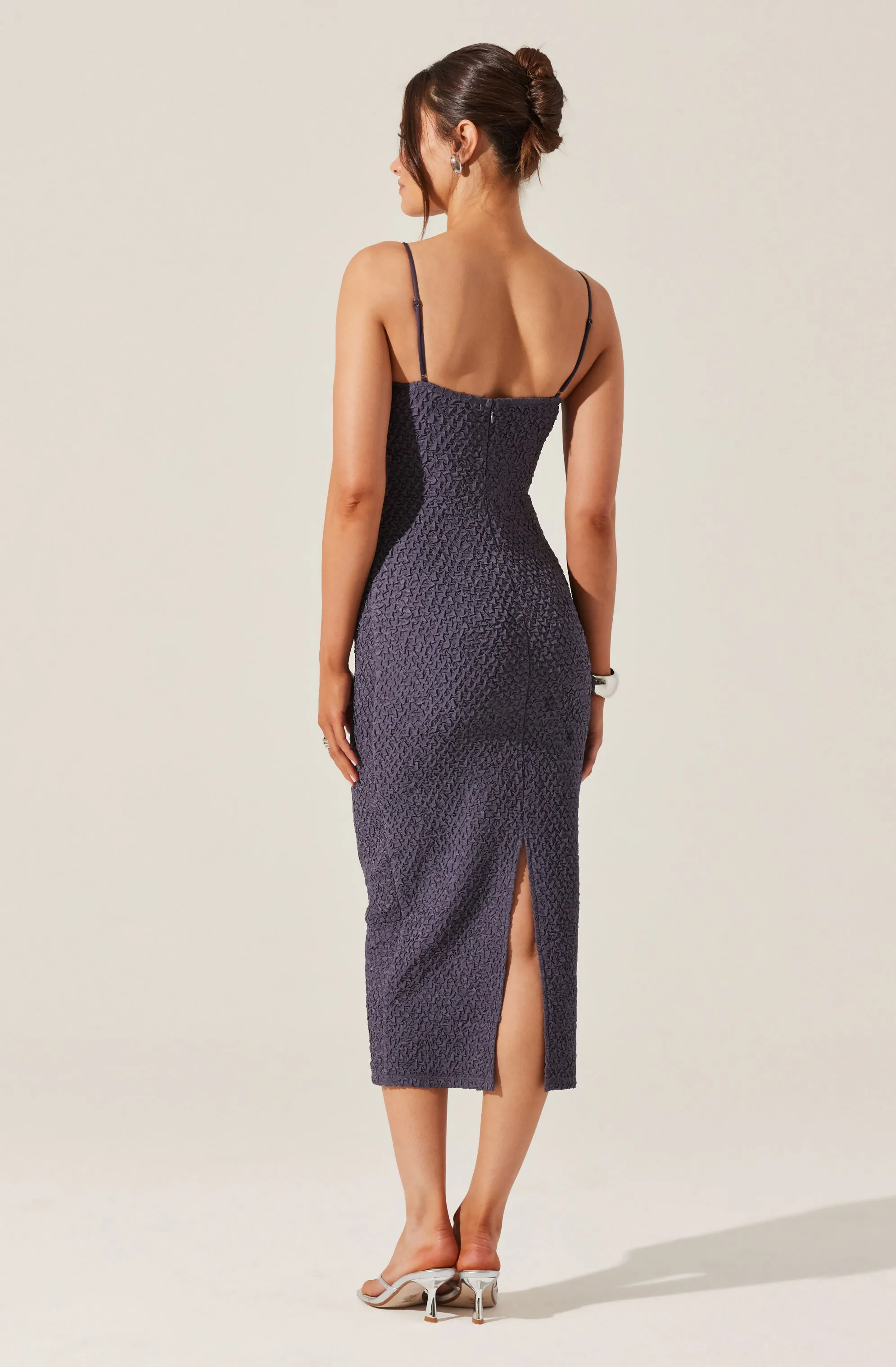 Flash Sale! Textured Bustier Midi Dress  Ends Soon!