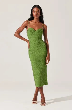 Flash Sale! Textured Bustier Midi Dress  Ends Soon!