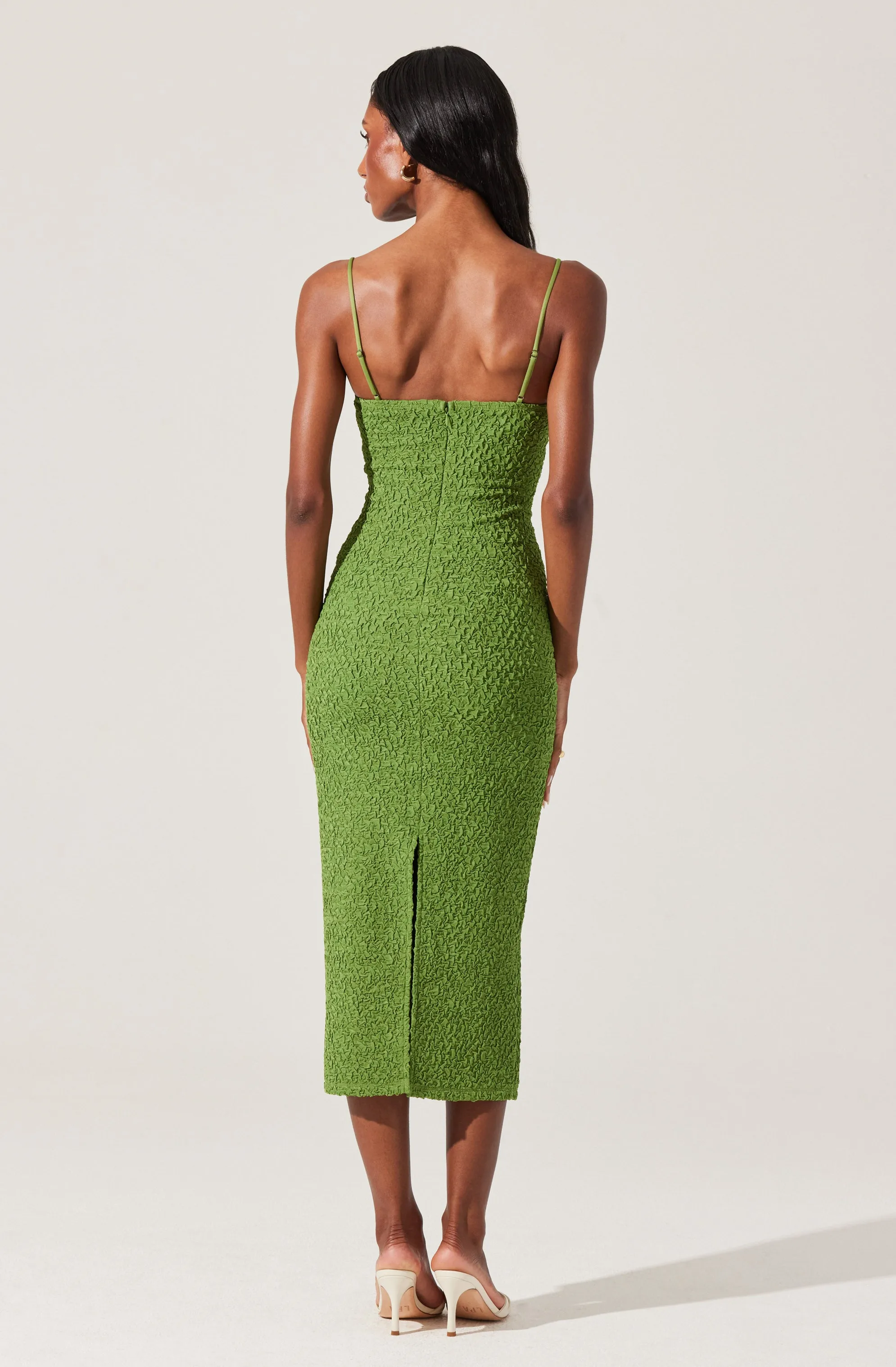 Flash Sale! Textured Bustier Midi Dress  Ends Soon!