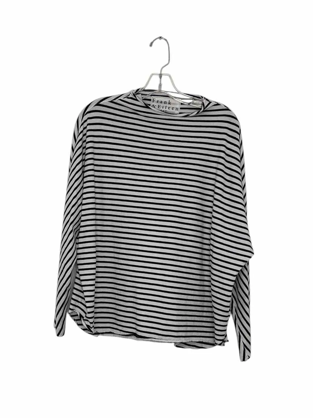 Frank & Eileen Size Small White Stripe Pre-Owned Top- Ladies