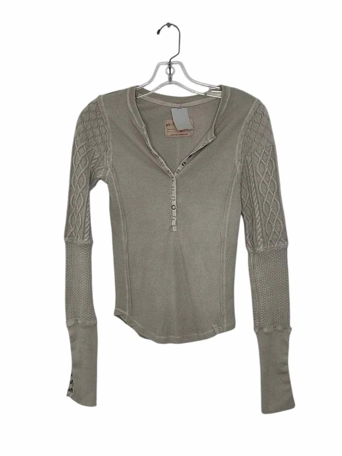 Free People Size X- Small Taupe Pre-Owned Top- Ladies