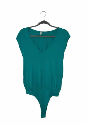 Free People Size X- Small Turquoise Pre-Owned Bodysuit- Ladies