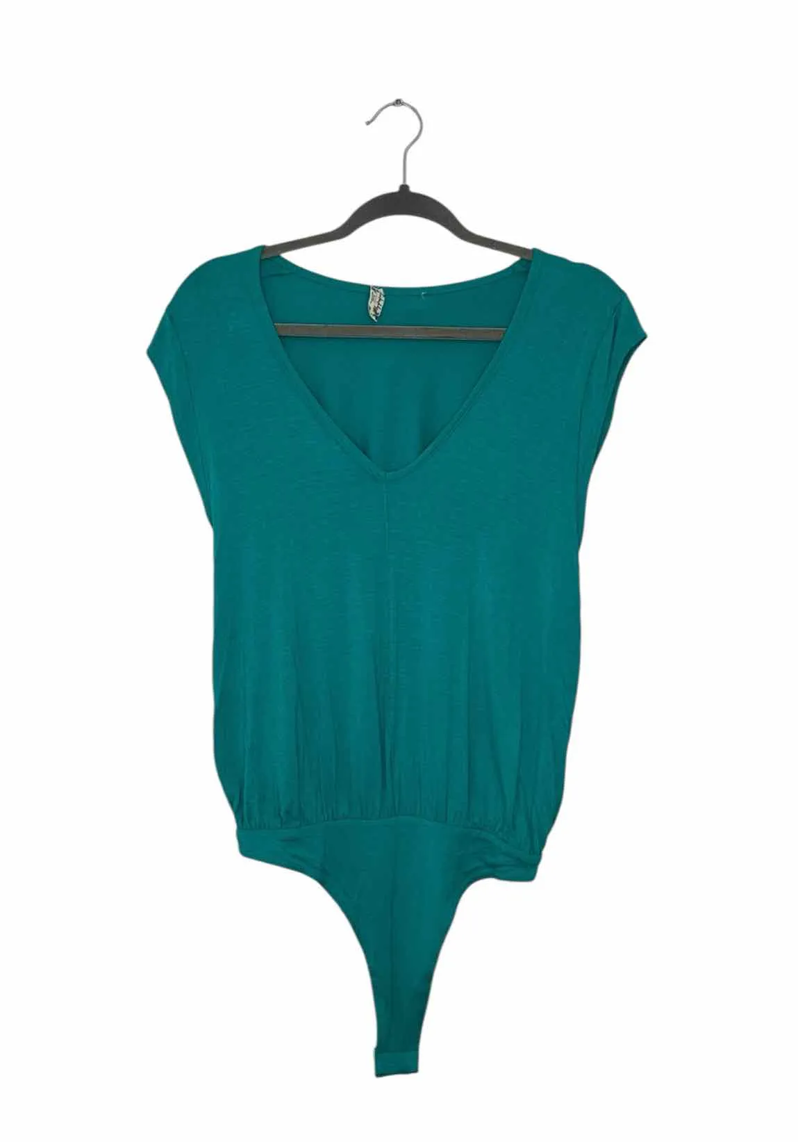 Free People Size X- Small Turquoise Pre-Owned Bodysuit- Ladies