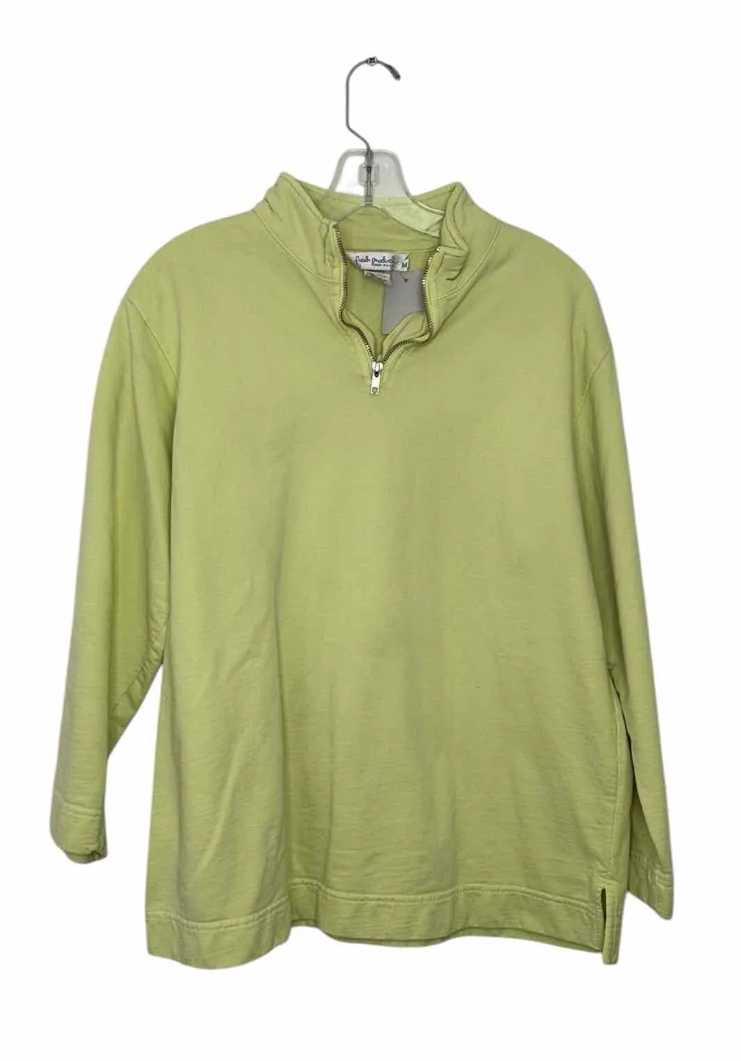 Fresh Produce Size Medium Lime Green Pre-Owned Sweatshirt- Ladies