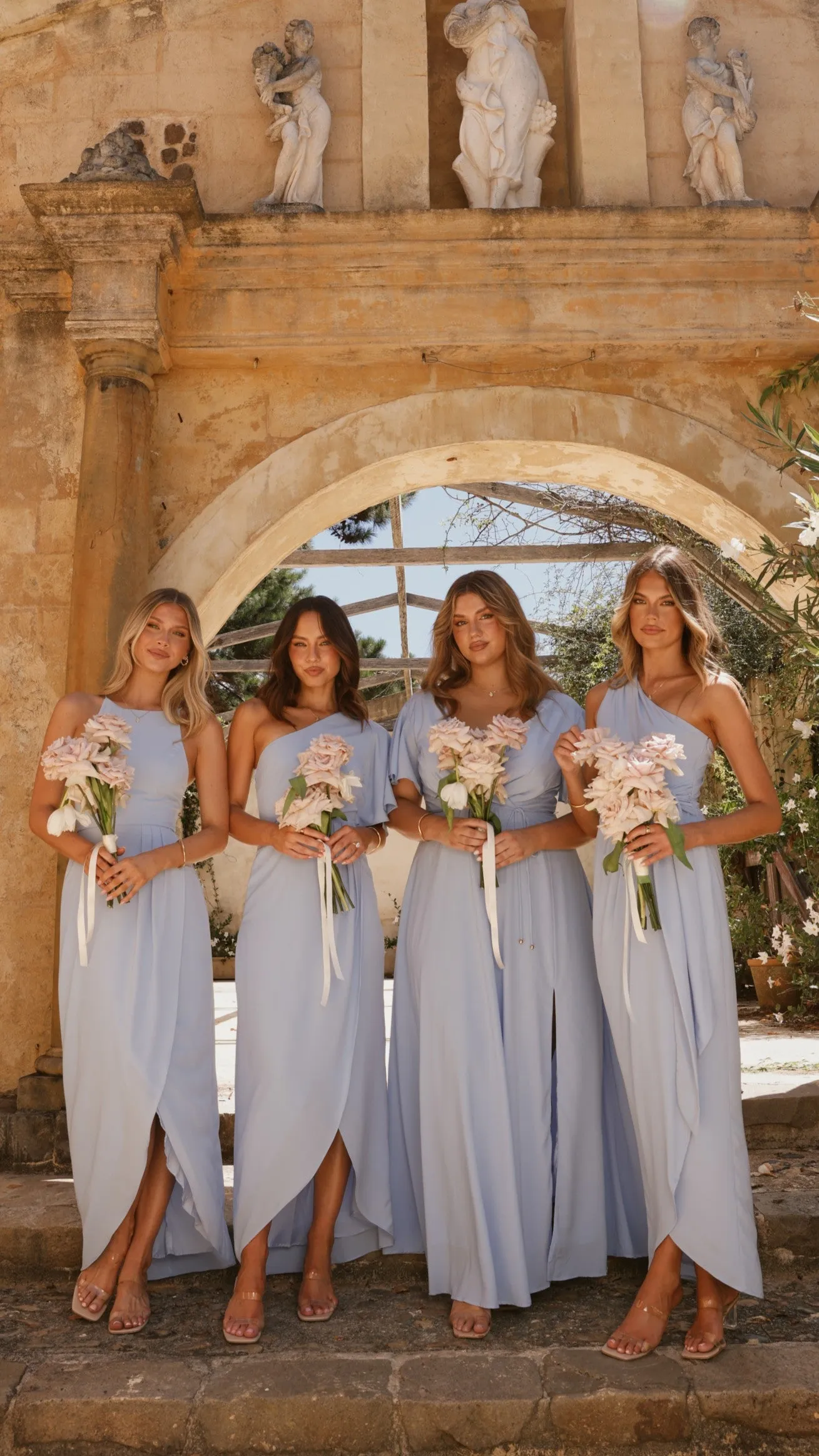 Genevieve Boat Neck Maxi Dress - Blue Billy J