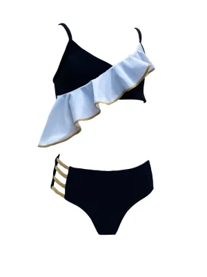 Girls' Luxe 2 Piece In Black & White