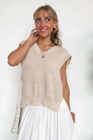 Good Days V-Neck Sleeveless Knit Top