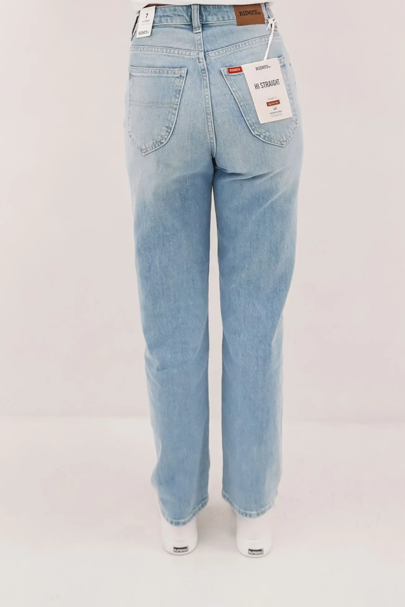 Hi Straight Jean Faded Blue