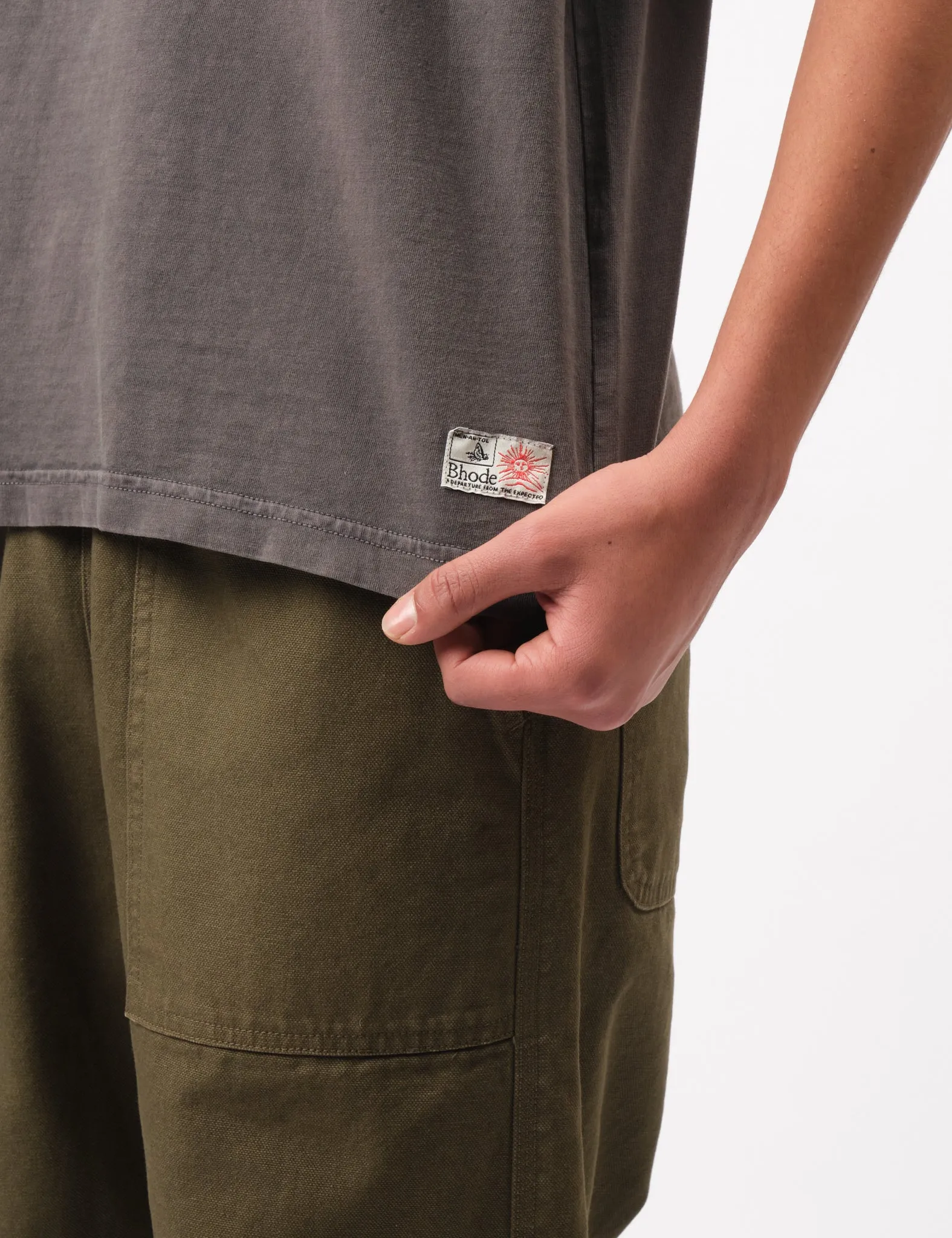 Hot Deal Bhode Pigment Washed Tee - Paloma Grey  Limited Availability!