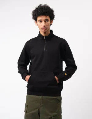 Hot Deal Carhartt WIP Chase Neck Zip Sweatshirt (Regular) - Black  Limited Availability!