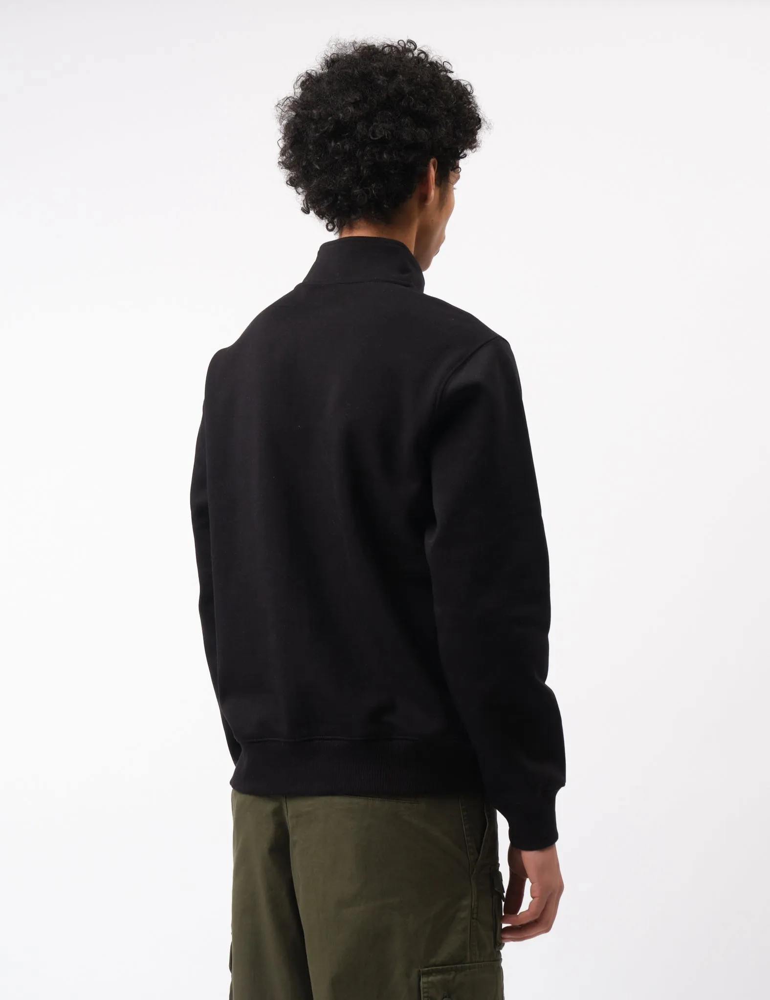 Hot Deal Carhartt WIP Chase Neck Zip Sweatshirt (Regular) - Black  Limited Availability!