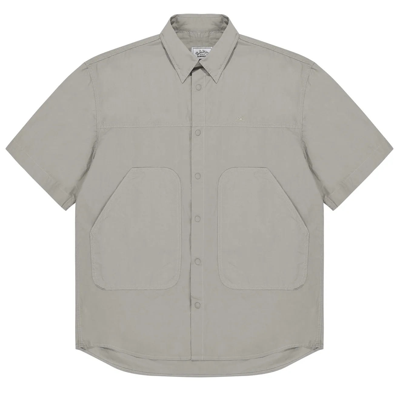 Hot Deal Kappy Cotton Snap Half Shirt Light Gray  Last Chance!