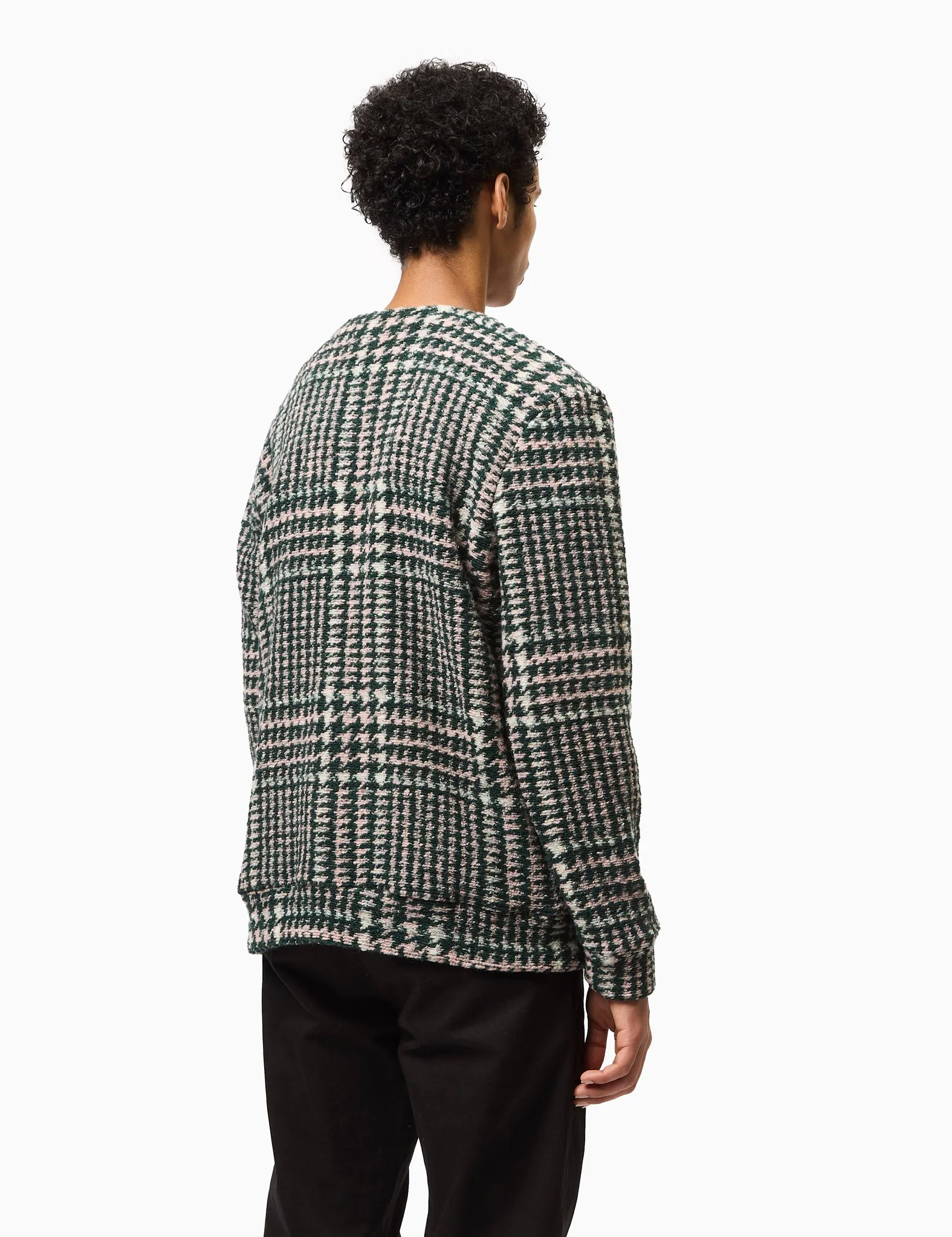 Hot Deal Portuguese Flannel Gales Cardigan - Green/Rose  Dont Miss Out!