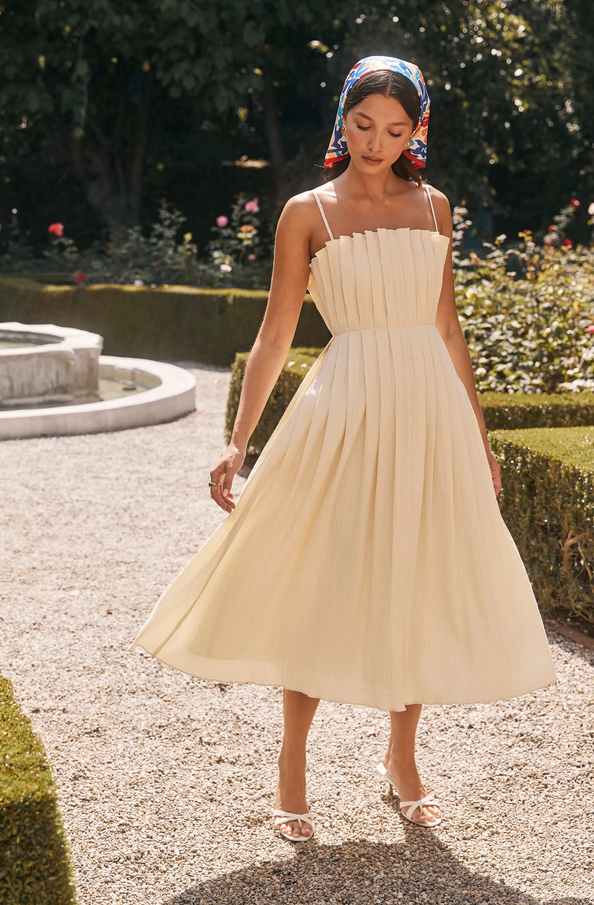 Hot Deal Sunny Pleated Midi Dress  Almost Gone!