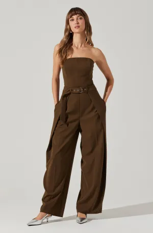 Insta-Worthy Bryony Tailored Pleat Belted Jumpsuit  Limited Availability!