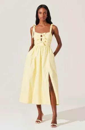 Insta-Worthy Helia Bow Front Midi Dress  Stylish & Comfortable