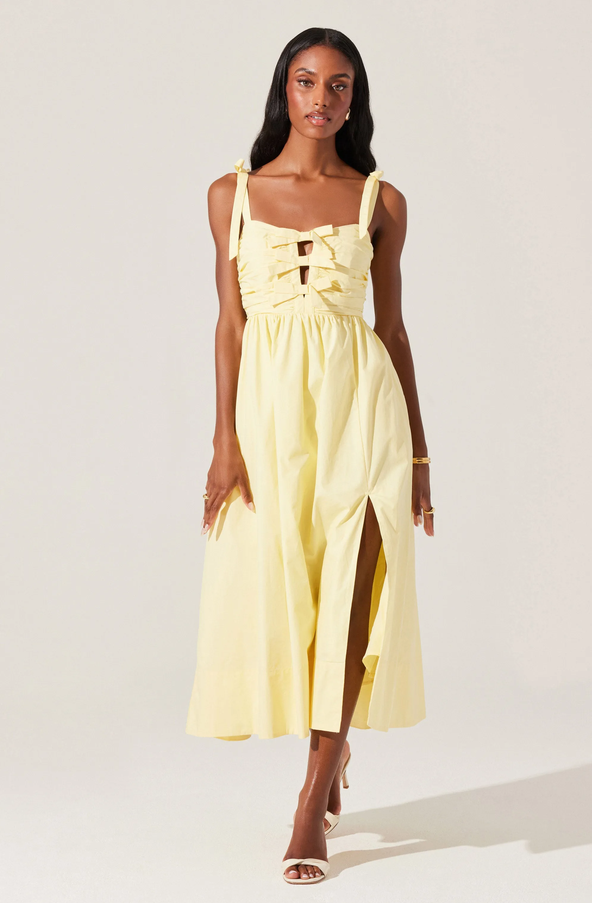 Insta-Worthy Helia Bow Front Midi Dress  Stylish & Comfortable