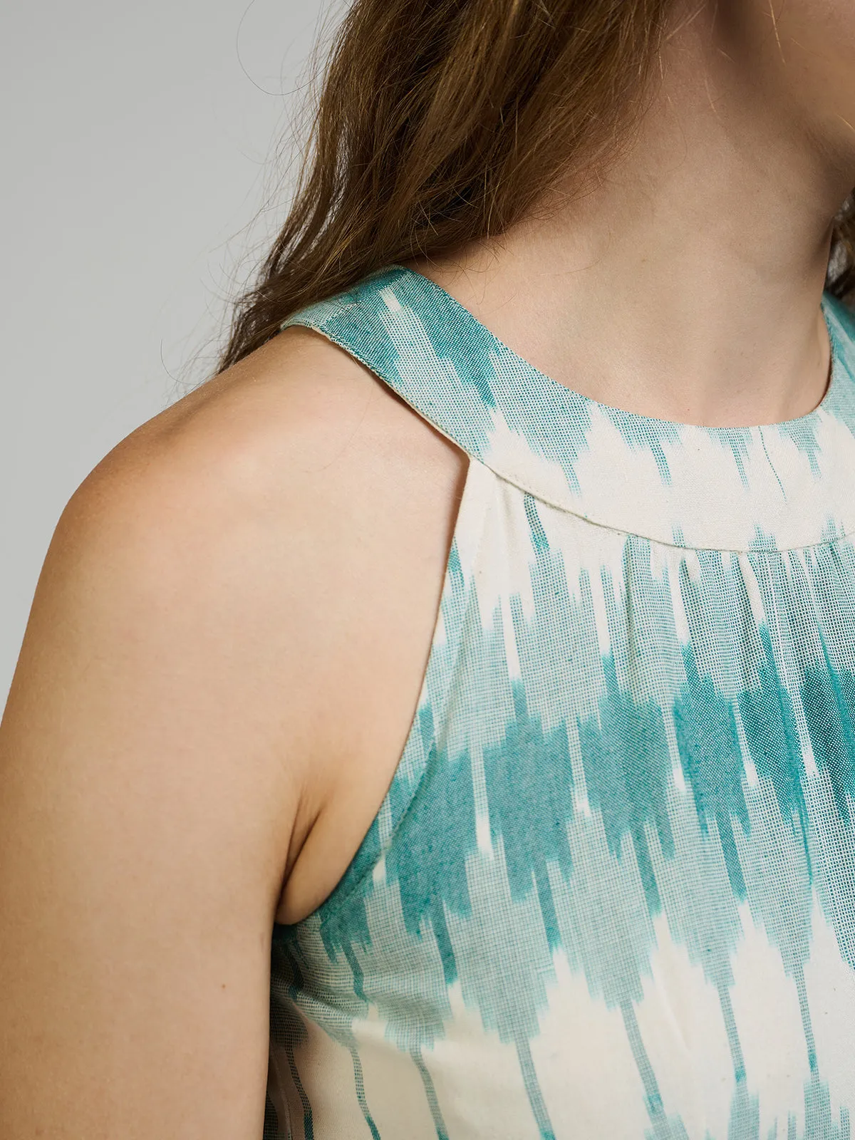 Insta-Worthy Ilona Dress - Teal Ikat  Almost Gone!