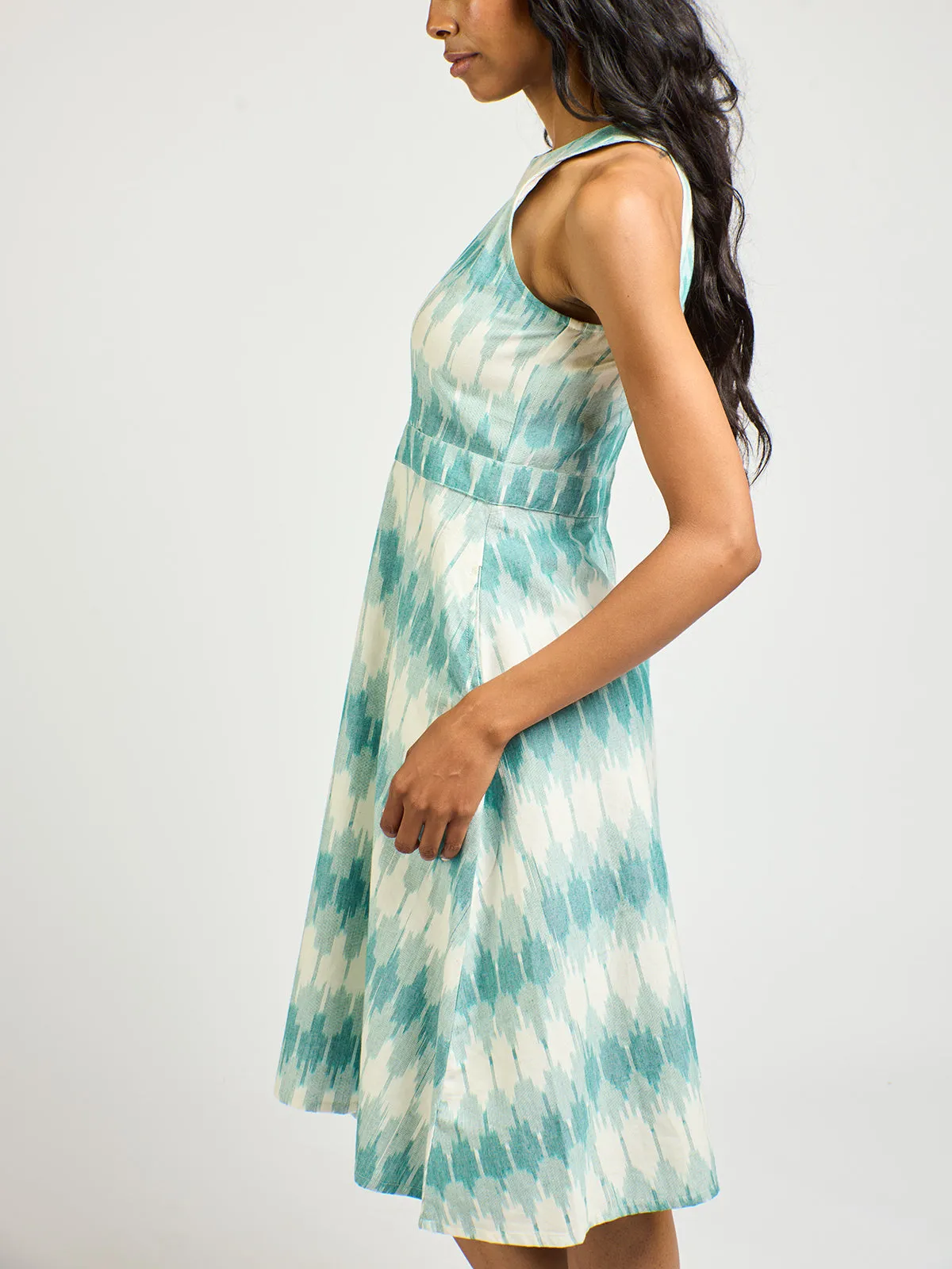 Insta-Worthy Ilona Dress - Teal Ikat  Almost Gone!