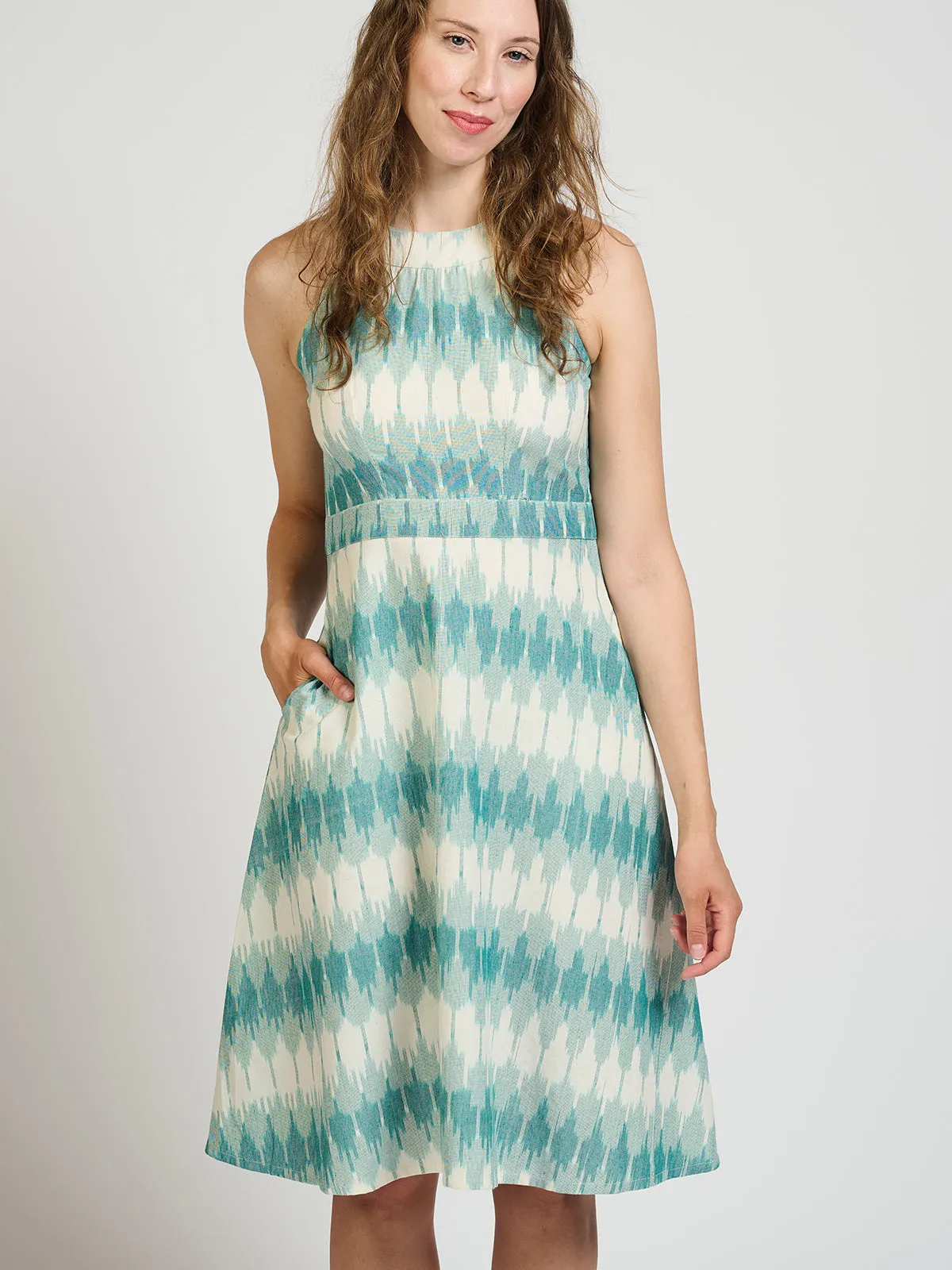 Insta-Worthy Ilona Dress - Teal Ikat  Almost Gone!
