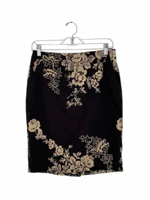 J Crew Size 4 Blk/Bge Pre-Owned Skirt- Ladies