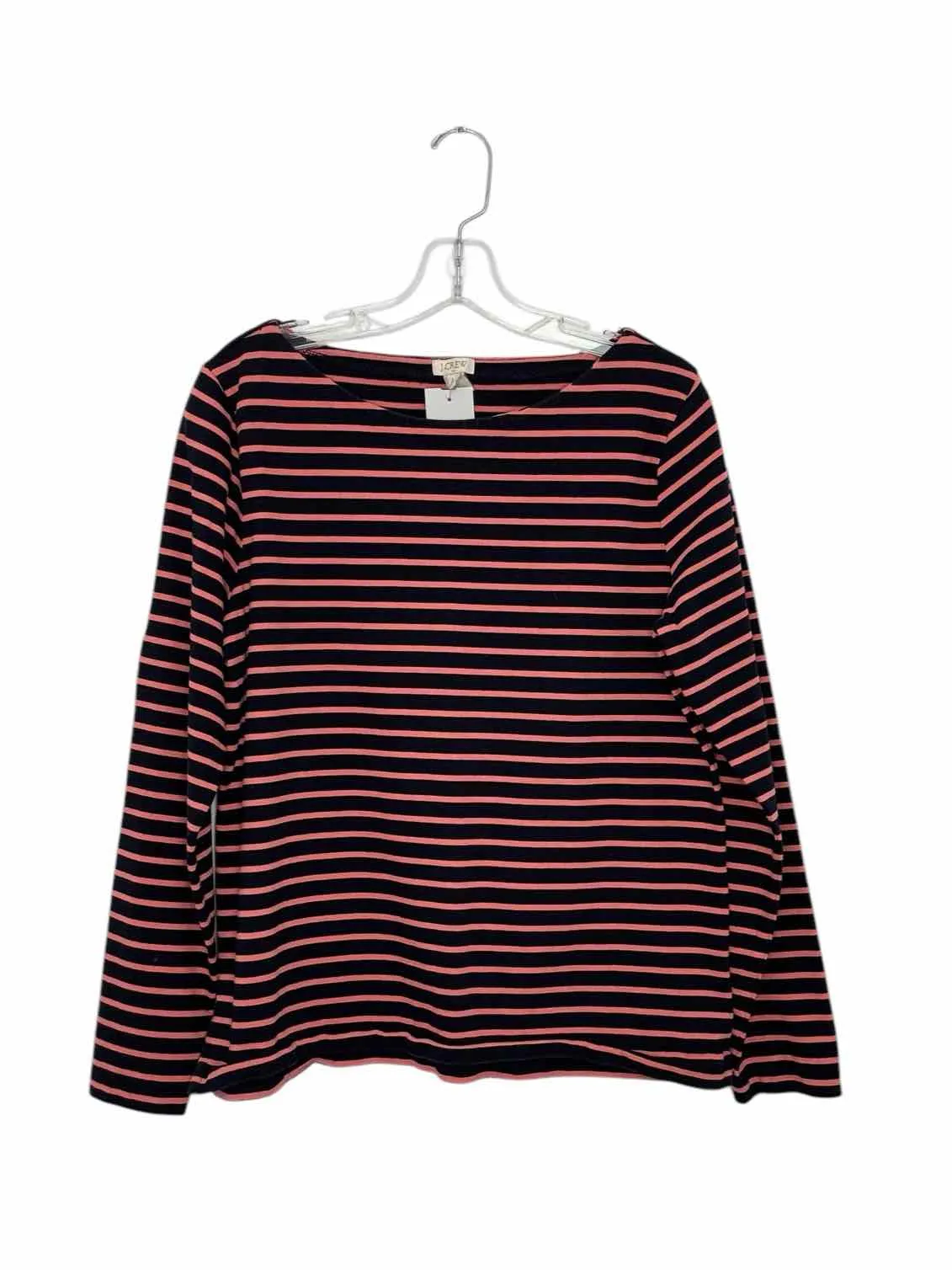 J Crew Size Large Navy Stripe Pre-Owned Top- Ladies