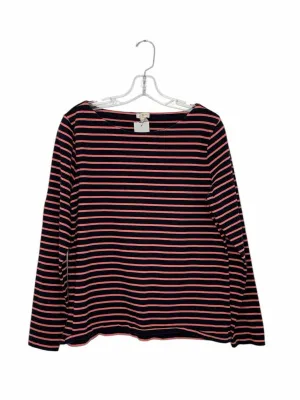 J Crew Size Large Navy Stripe Pre-Owned Top- Ladies
