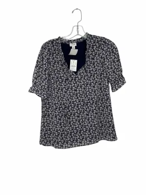 J Crew Size X- Small Navy Floral New w/ Tags Top- Ladies