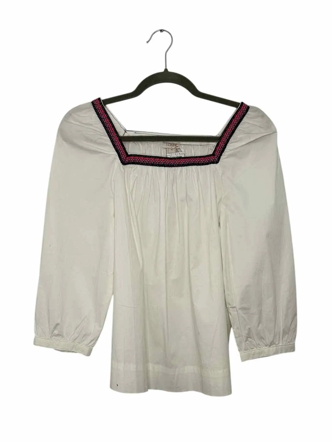 J Crew Size X- Small White Pre-Owned Blouse- Ladies