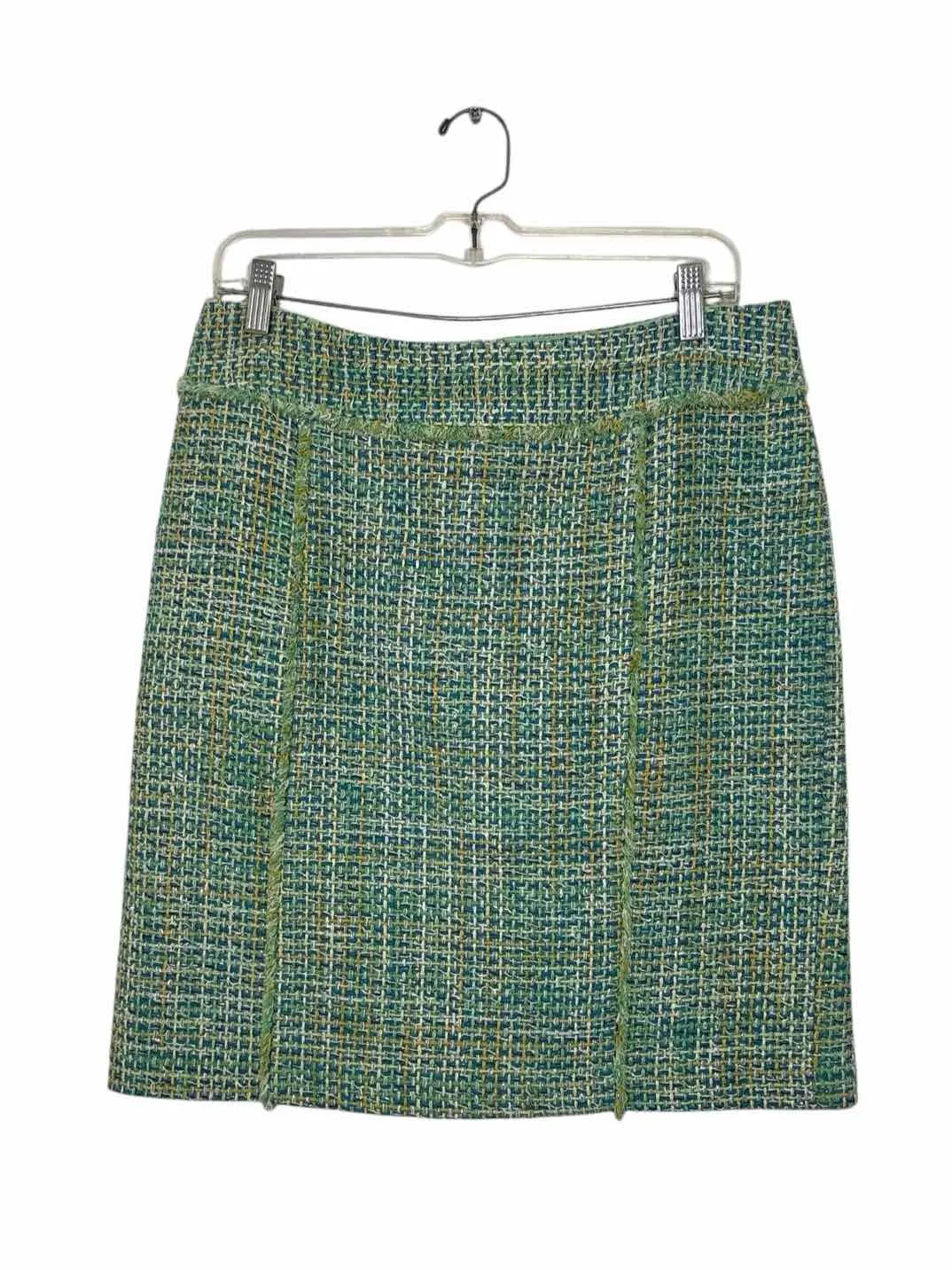 J McLaughlin Size 10 Green Plaid Pre-Owned Skirt- Ladies