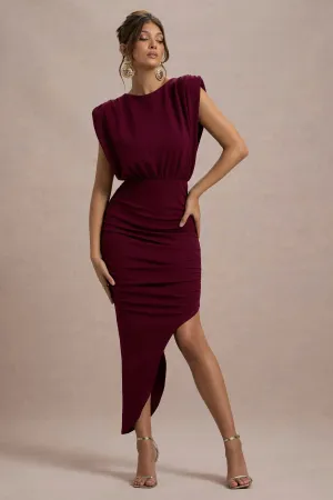 Jennifer | Port Sleeveless Maxi Dress With Asymmetric Hem Club L London