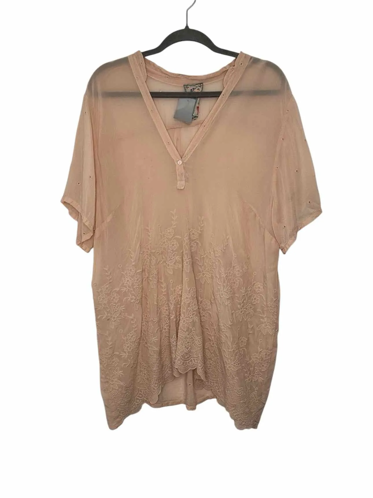 Johnny Was Size XXL Peach Pre-Owned Blouse- Ladies