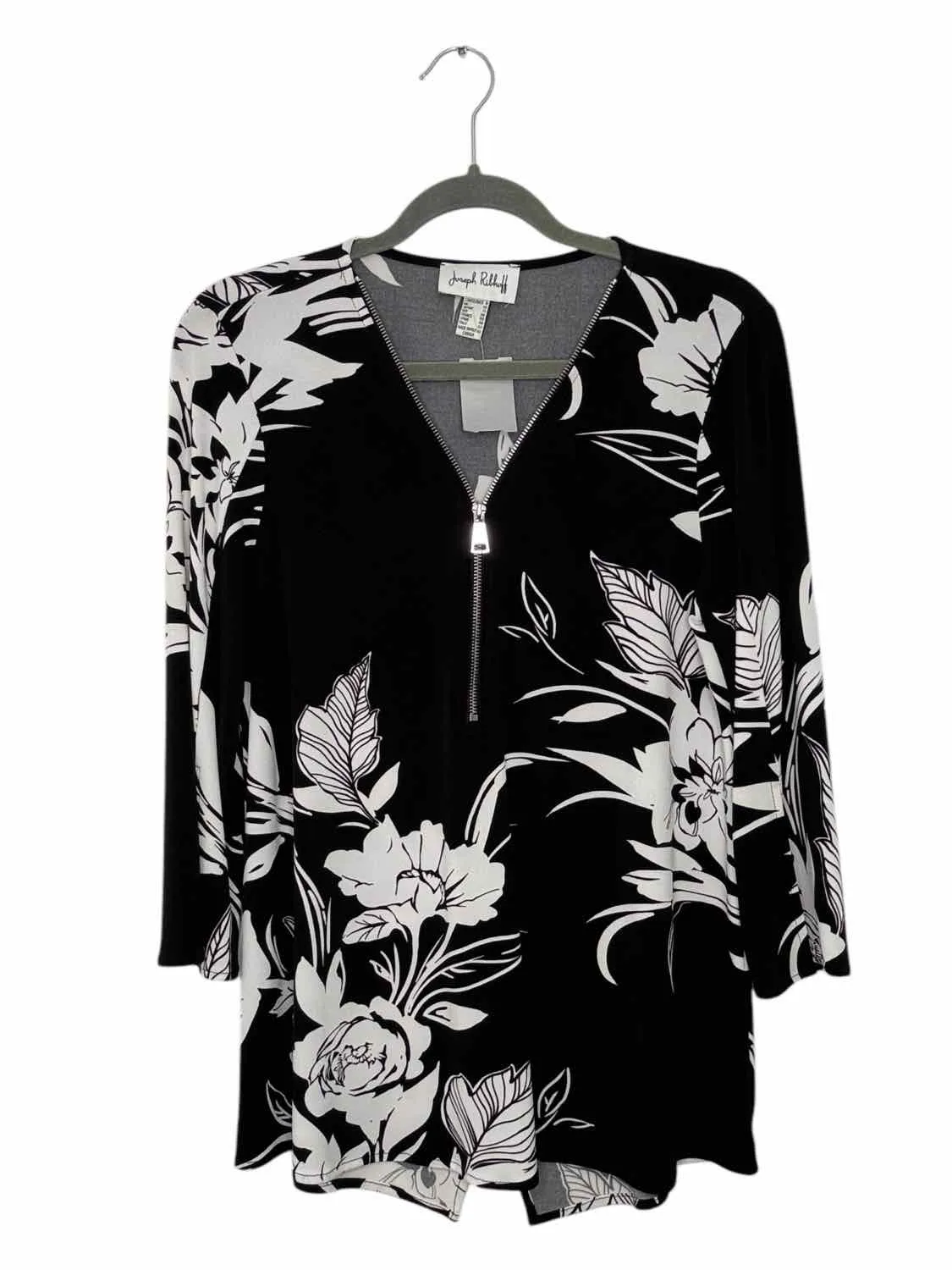 Joseph Ribkoff Size 8 Blk/Wht Pre-Owned Top- Ladies