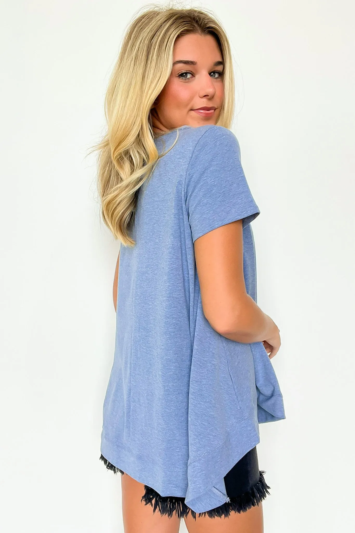 Kallieann Asymmetrical Short Sleeve Top - FINAL SALE