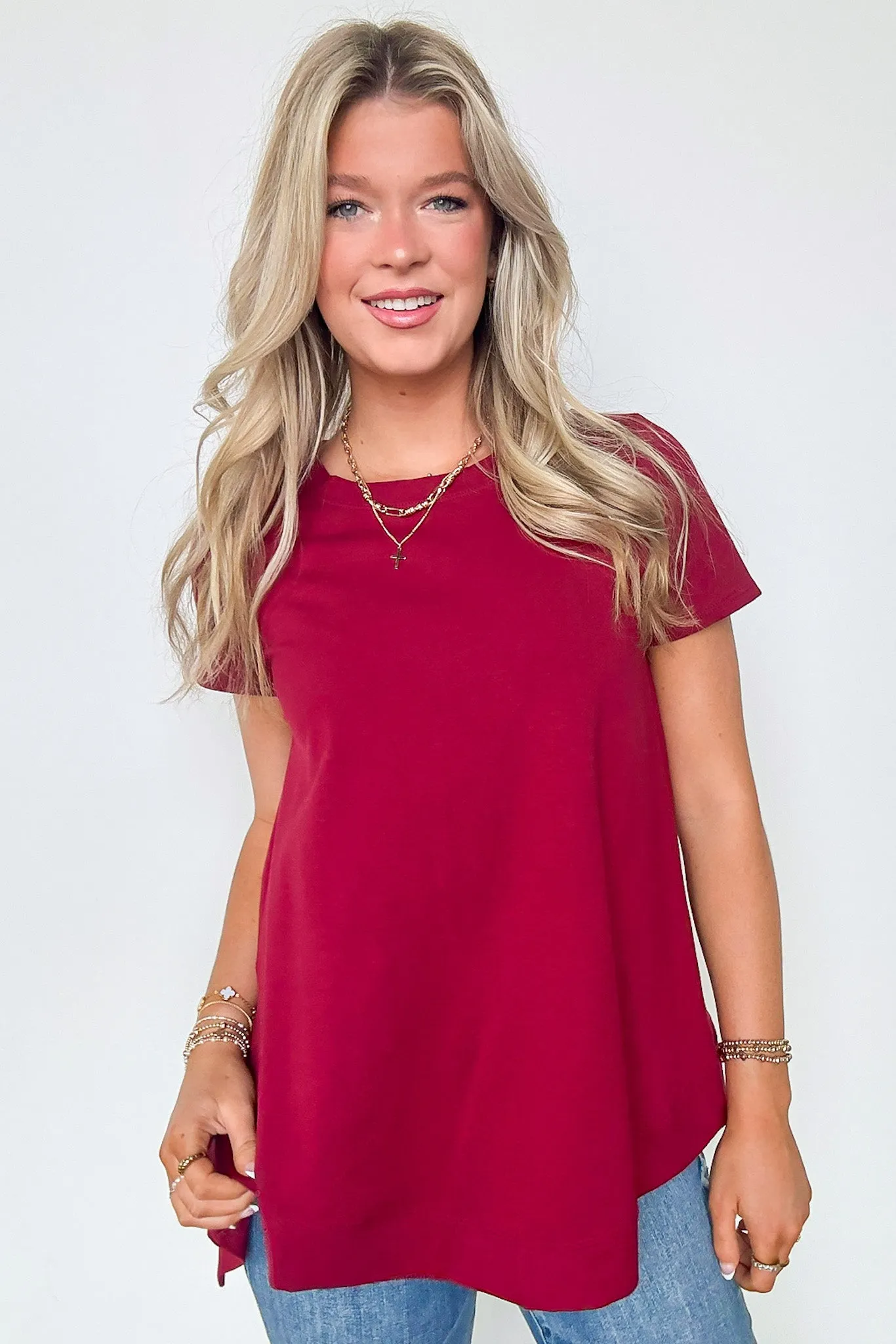 Kallieann Asymmetrical Short Sleeve Top - FINAL SALE