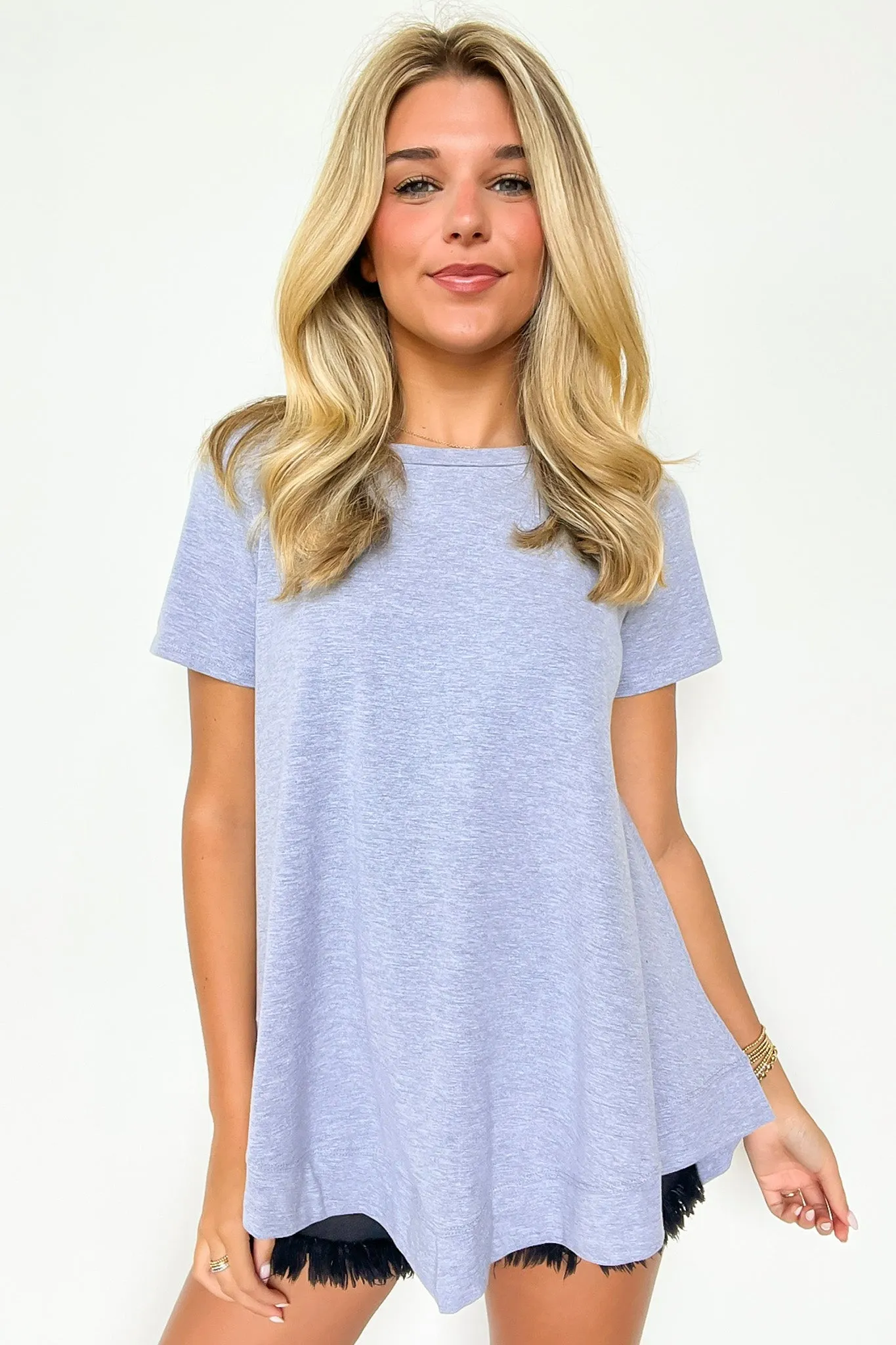 Kallieann Asymmetrical Short Sleeve Top - FINAL SALE