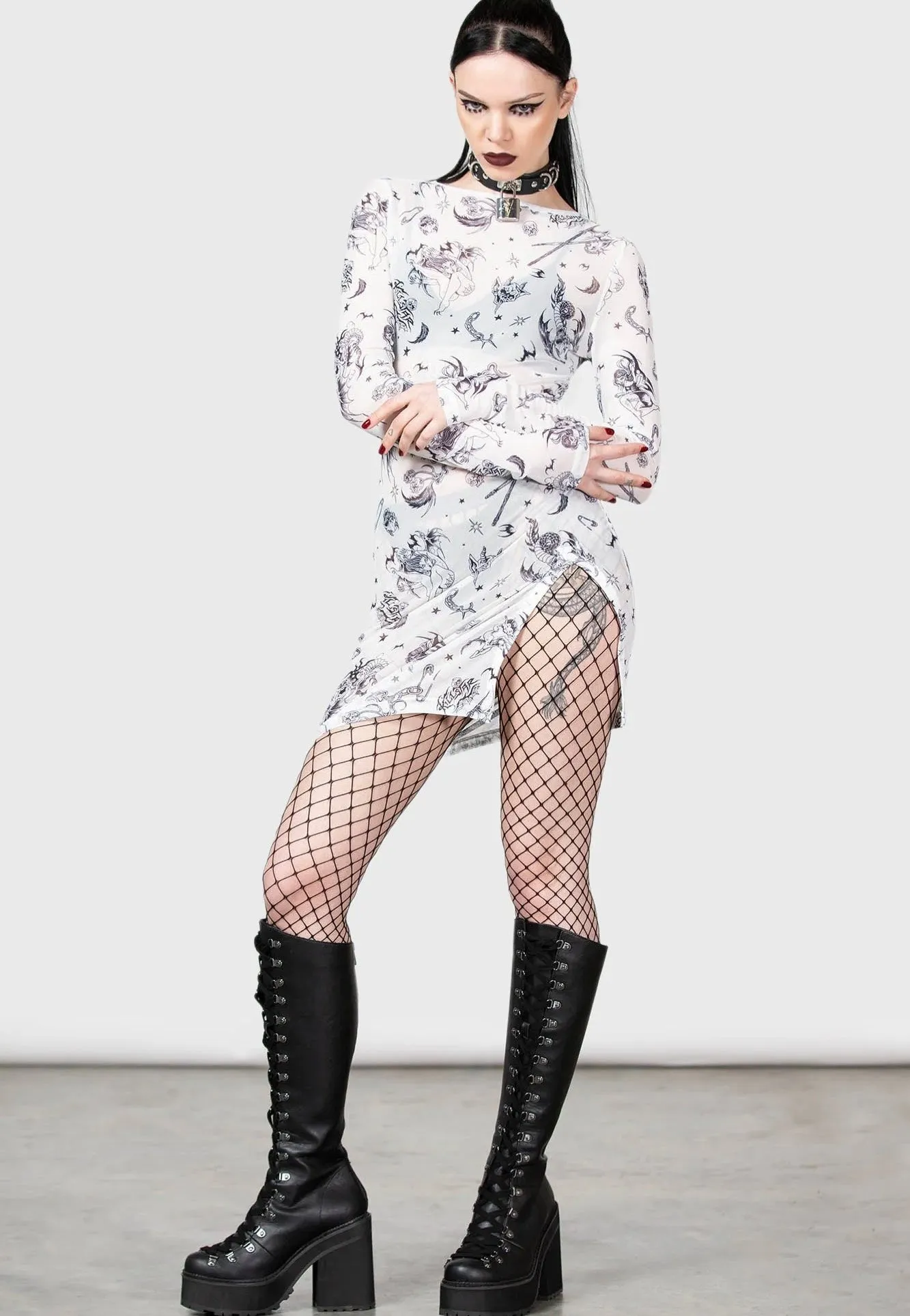 Killstar - Dazed Skull White - Dress