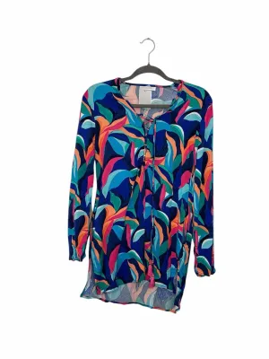 La Blanca Size X- Small Blue Print Pre-Owned Top- Ladies