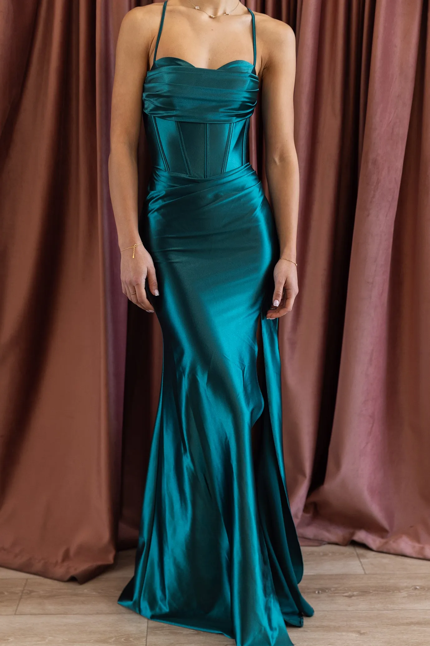 Lamour Gown Electric Teal by HSH