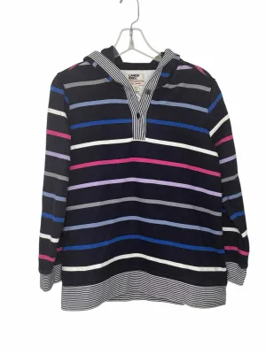 Lands End Size MP Navy Stripe Pre-Owned Sweatshirt- Ladies