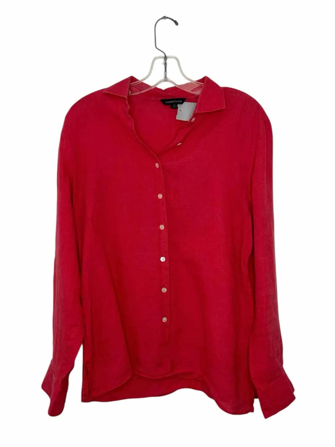 Lands End Size Small Coral Pre-Owned Shirt- Ladies