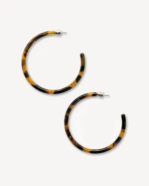 Large Hoops: Classic Tortoise